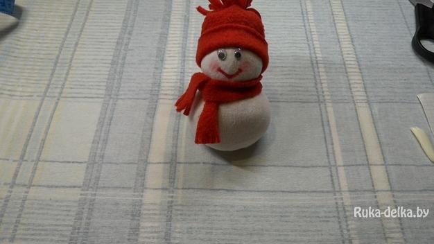 Снеговик из носка